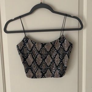 Windsor crop tank top